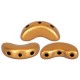 Cuentas de vidrio Arcos® par Puca® - Bronze gold mat 00030/01740